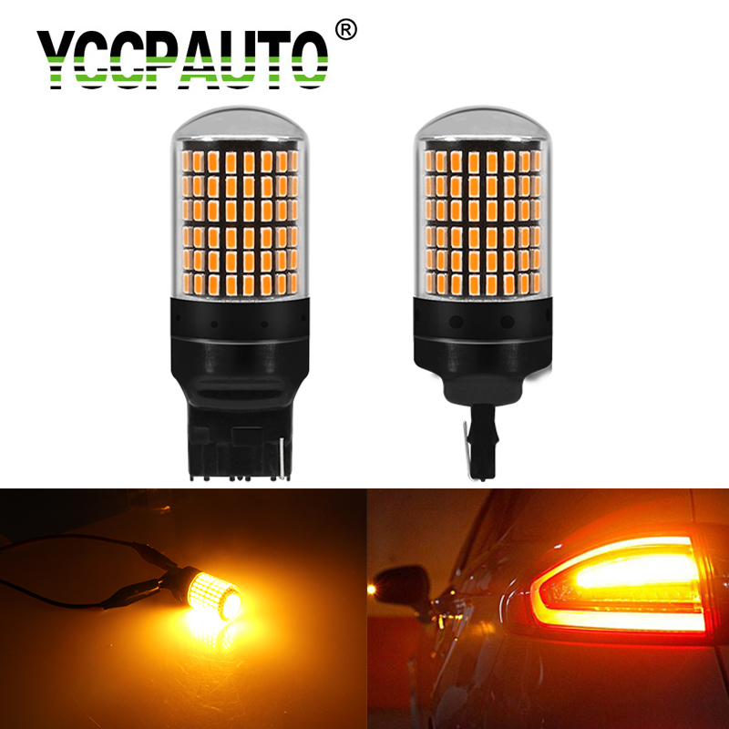 YCCPAUTO 2Pcs P21W W21W PY21W LED  õ  ÷    1156 Ba15s T20 Canbus ڵ  3014 144 SMD 12V